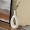 Uniquewise Contemporary White Ceramic Unique Shaped Flower Table Vase Centerpiece, 11 Inch QI004363.L.WT - alternate 4